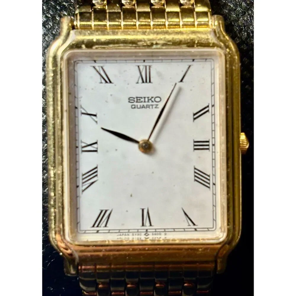 Vintage Seiko Quartz Tank Dress Watch